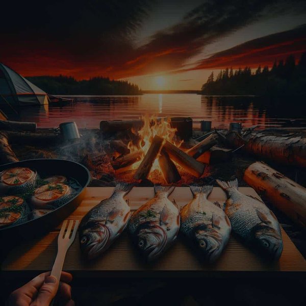 Quelles sont les meilleures recettes de poisson à cuisiner sur un feu de bois en camping près d'un lac?